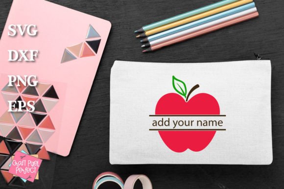 Apple Split Monogram Frame: Perfect for School SVG Projects