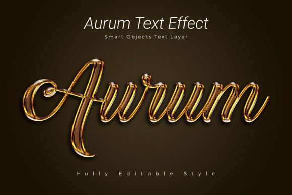 Aurum Psd Text Style Effect Mockup