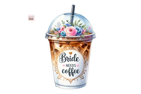 Bride Needs Iced Coffee PNG: Perfect Wedding Design