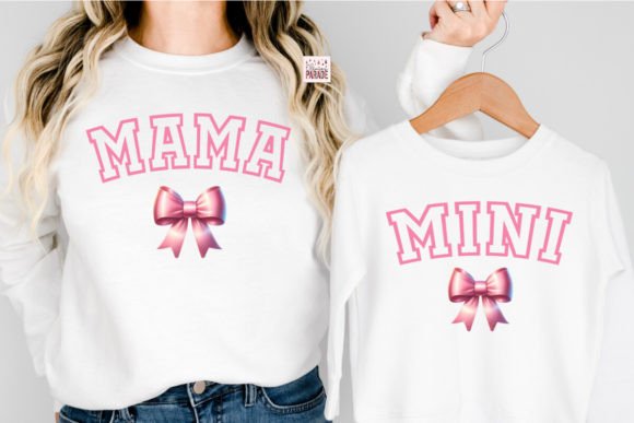 Coquette Mama Mini PNG Pink Bow Ribbon