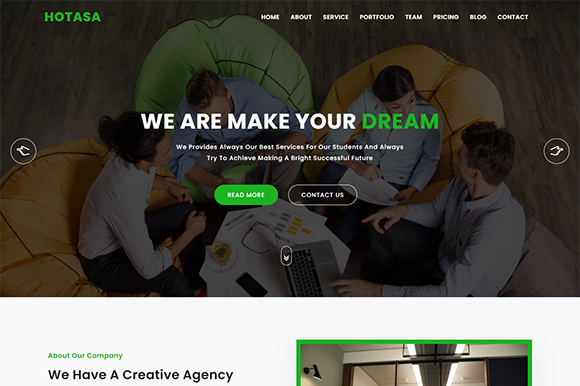 Hotasa Consulting & Business Website: Bootstrap Template