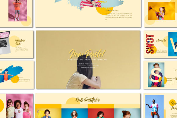 New Pastel Powerpoint Template: Minimal & Modern Design