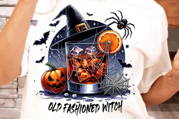 Old Fashioned Cocktail PNG Spooky Witch