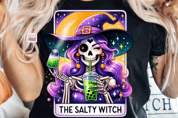 The Salty Witch Tarot PNG Halloween: A Spellbinding Design Asset
