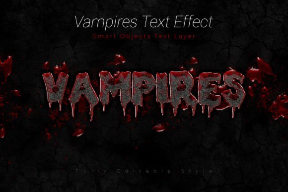 Vampires Psd Text Style Effect Mockup