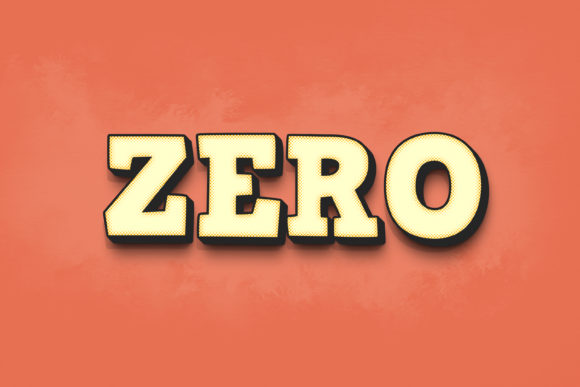 Zero: A Bold 3D Text Style for Impactful Designs